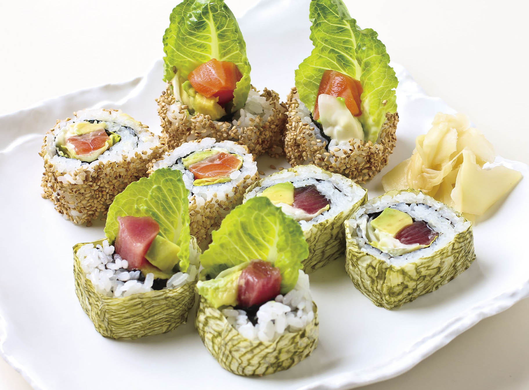 テイクアウト サーモン 鮪 アボカドロール はな膳 江戸川台店